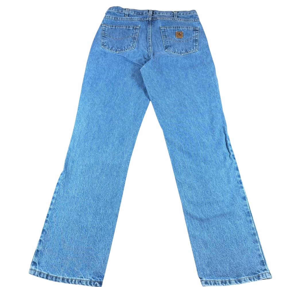 Carhartt B180 STW Traditional Fit Straight Leg Blue Denim Jeans Men's 32x32